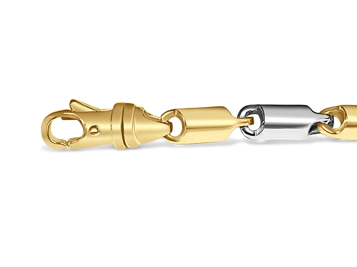 Cylinder Tube Solid White/Yellow/Rose Gold Handmade Necklace , 6mm, 16-30 Inch