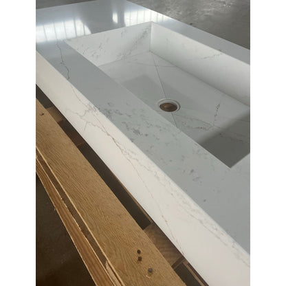 Handcrafted Silestone Quartz Sink - Polished Ethereal Glow Finish