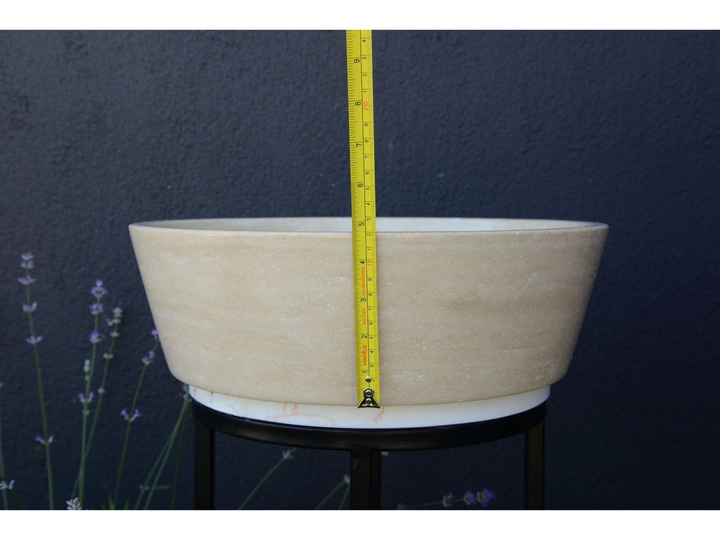 Light Travertine Handcrafted Vessel Sink - Authentic Hand Polished Natural Stone