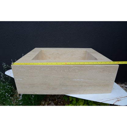 Travertine Bathroom Sink Handcrafted - Custom Artisanal Design