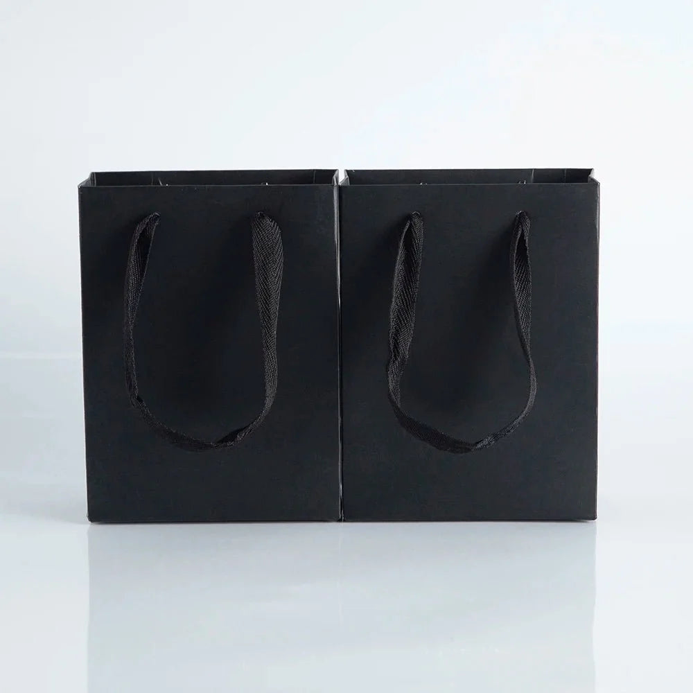 10pcs Gift Paper Bags with Ribbon Rope Kraft