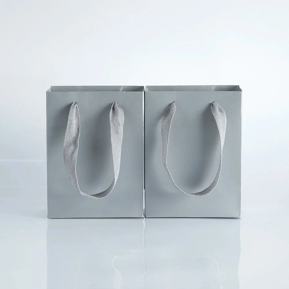 10pcs Gift Paper Bags with Ribbon Rope Kraft