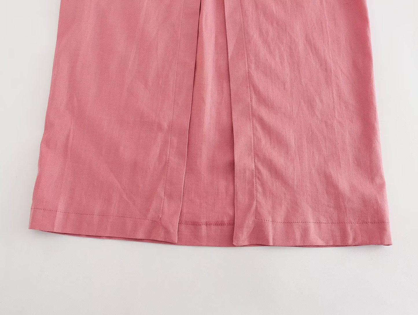 Summer Chest Bow Tie Design Cami Dress Cotton Blend High Waist Slit Maxi Dress