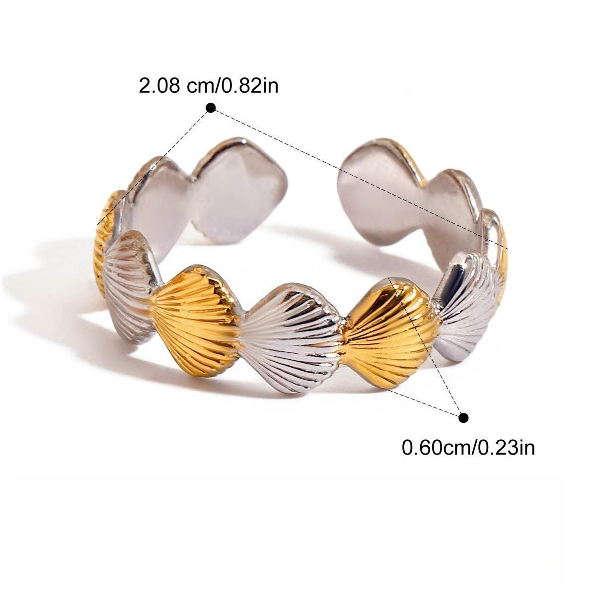 Starfish Shell Titanium Steel Ring