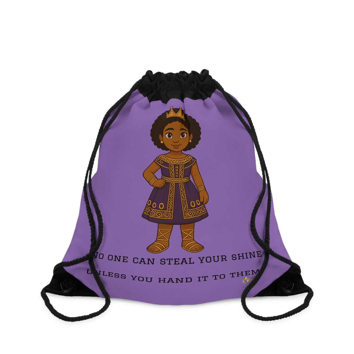 Royal Afro  Princess Drawstring Bag