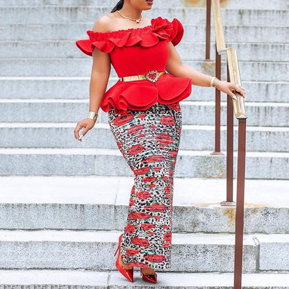 Spring Summer Dress Elegant Sexy Slit Ruffled Cocktail Dress Women