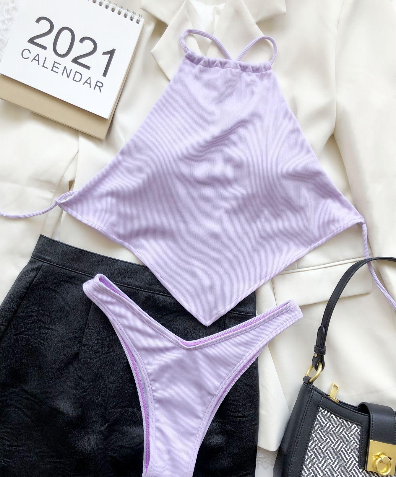 Bellyband Bikini Split Small Sunken Stripe Swimsuit Swimsuit