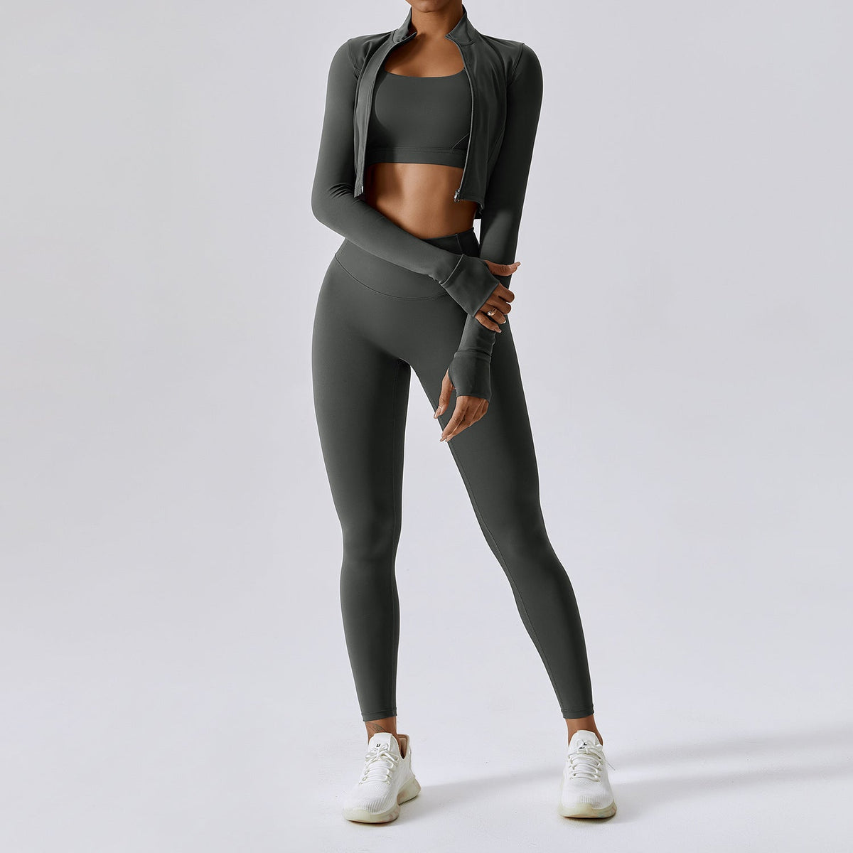 Women's High-Waist Three-Piece Activewear Set