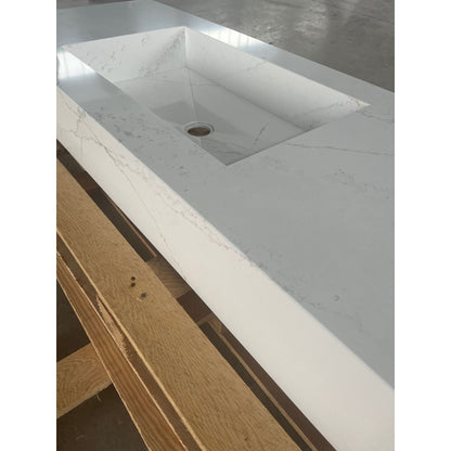 Handcrafted Silestone Quartz Sink - Polished Ethereal Glow Finish