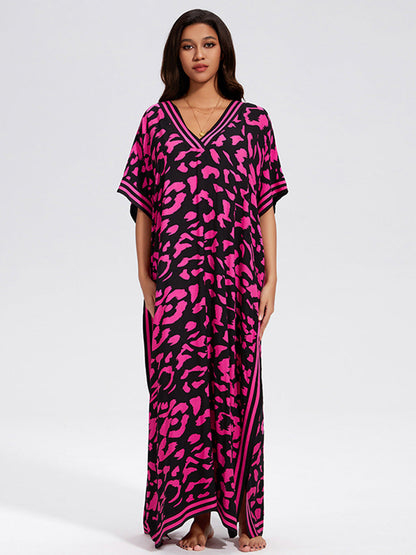 Rayon Vacation Loose Robe Beach Sun Protection Blouse Seaside Dress Women Swimsuit Outerwear