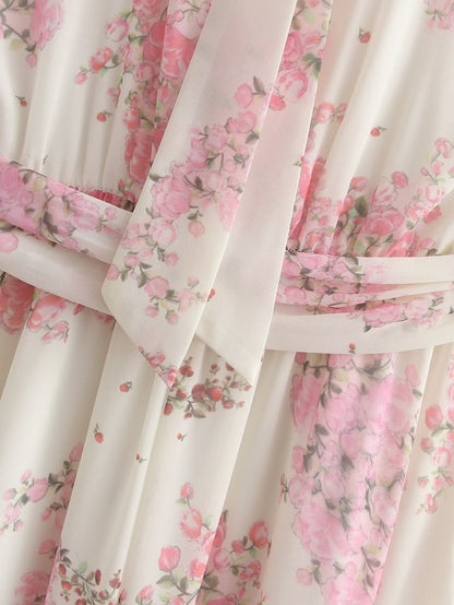 Summer Floral Holiday Dress Women Sexy Dress