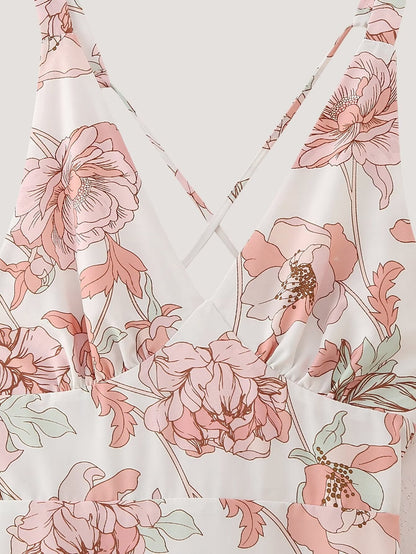 Summer Women Clothing Printed Asymmetric Tiered Dress