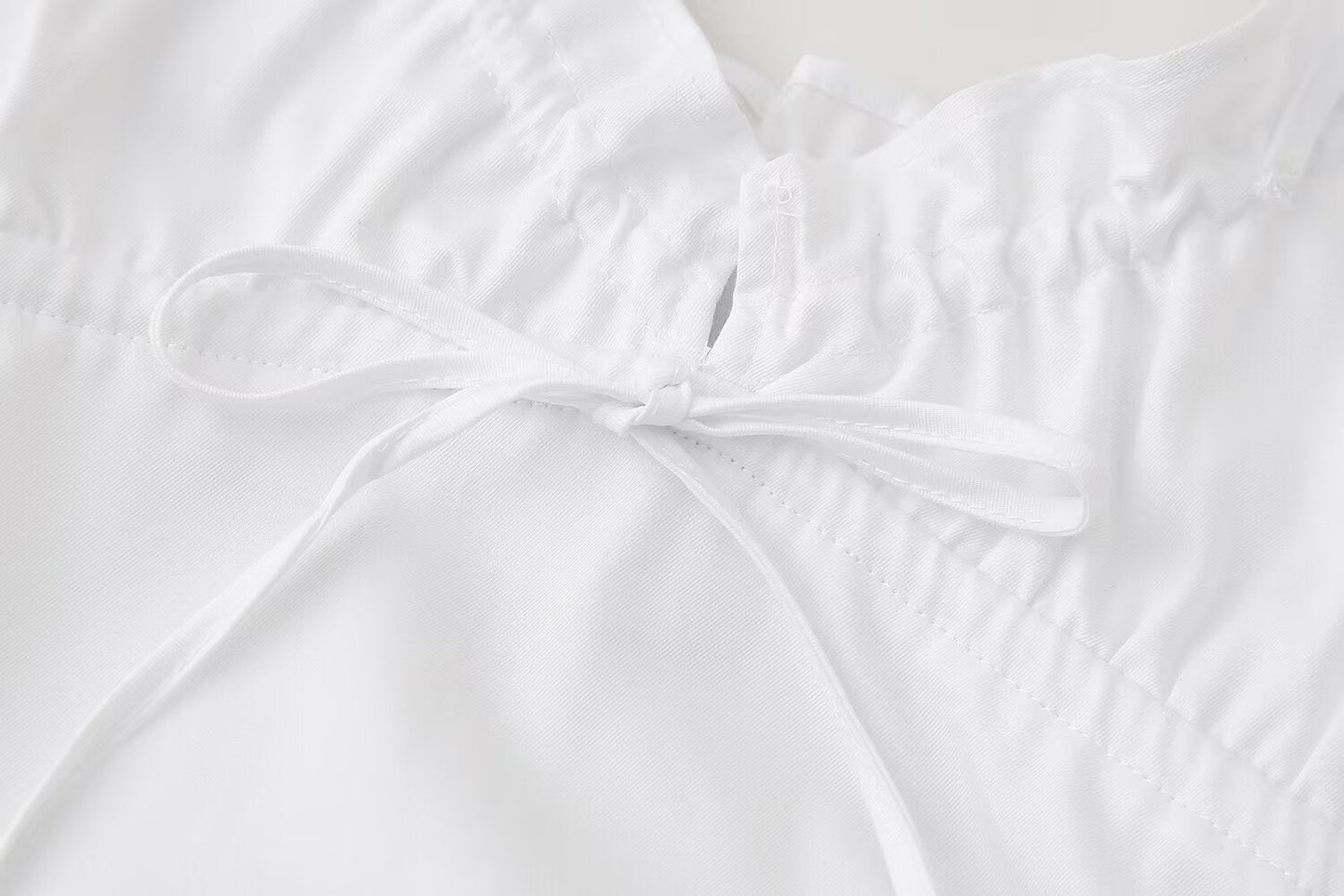 Spring Bow Decoration Pleated Trench Coat Fabric Dress