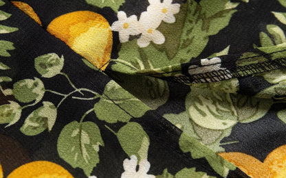 Summer Legal Women Clothing Sling Square Collar Fruit Printed Split Holiday Dress