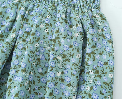 Summer Pastoral Fresh Slim Fit Tied Printing Slip Dress Women