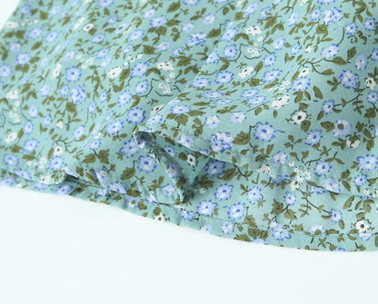 Summer Pastoral Fresh Slim Fit Tied Printing Slip Dress Women