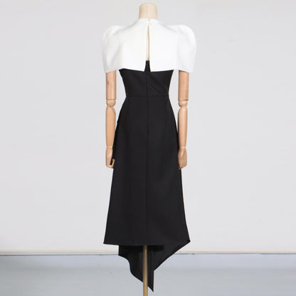 Elegant Vietnam Special Interest Design Detachable Pullover Patchwork Cami Dress Women Summer Slit Dress Women