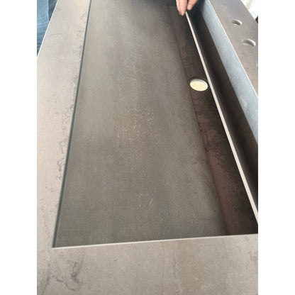 Metal Dark Engineered Porcelain Handcrafted Kitchen Bathroom Sink - Natural Stone Look