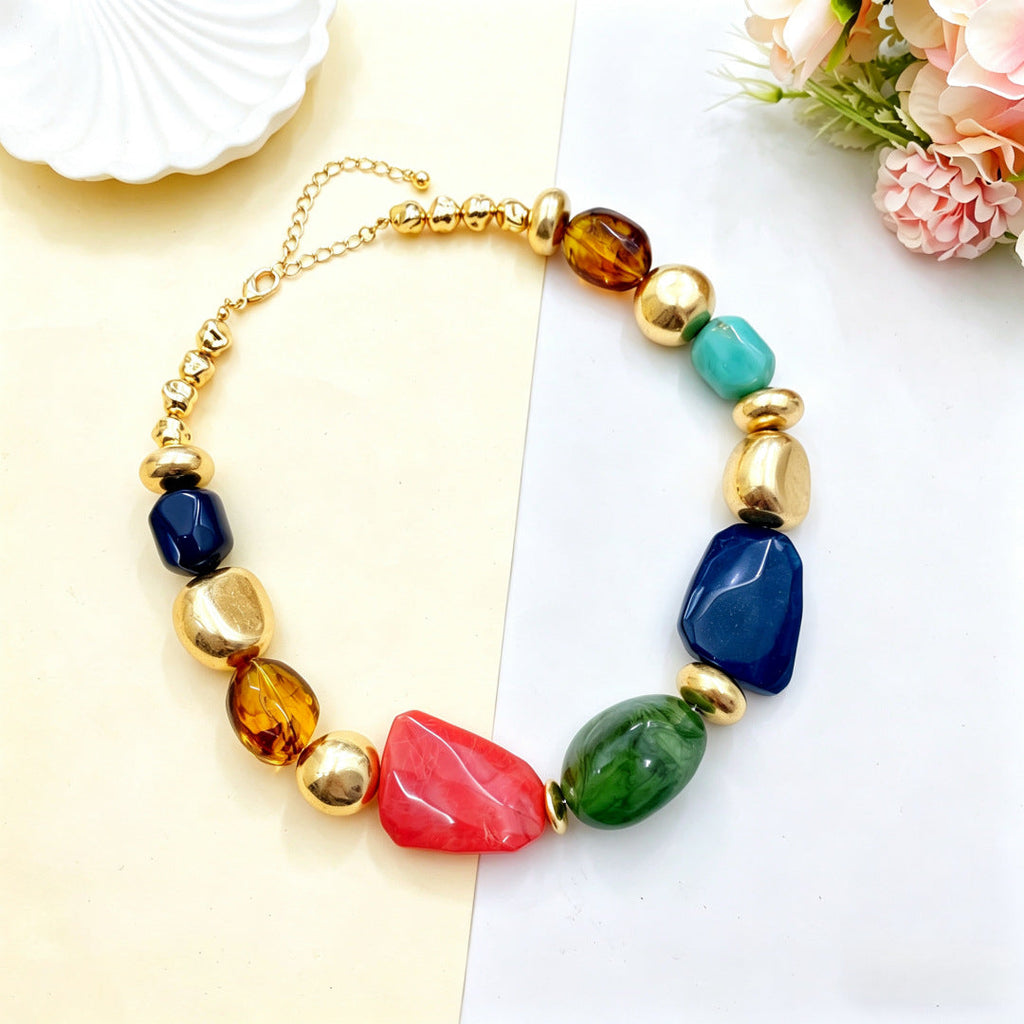 Irregular Acrylic Statement Necklace Collection