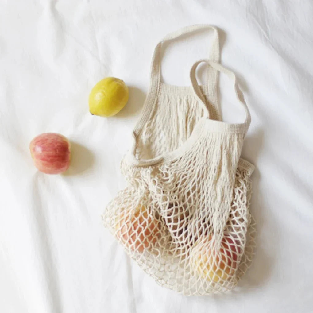 1/2pcs Cotton String Shopping Tote Bags Fruit Vegetable Storage