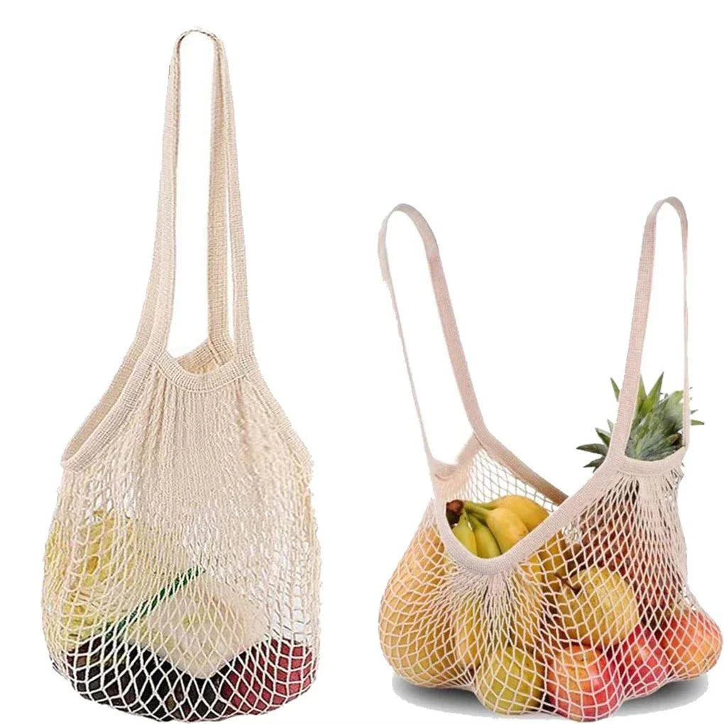1/2pcs Cotton String Shopping Tote Bags Fruit Vegetable Storage