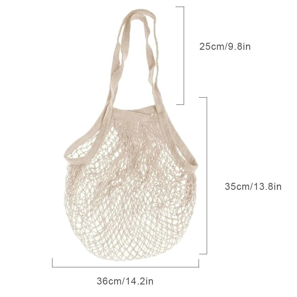 1/2pcs Cotton String Shopping Tote Bags Fruit Vegetable Storage
