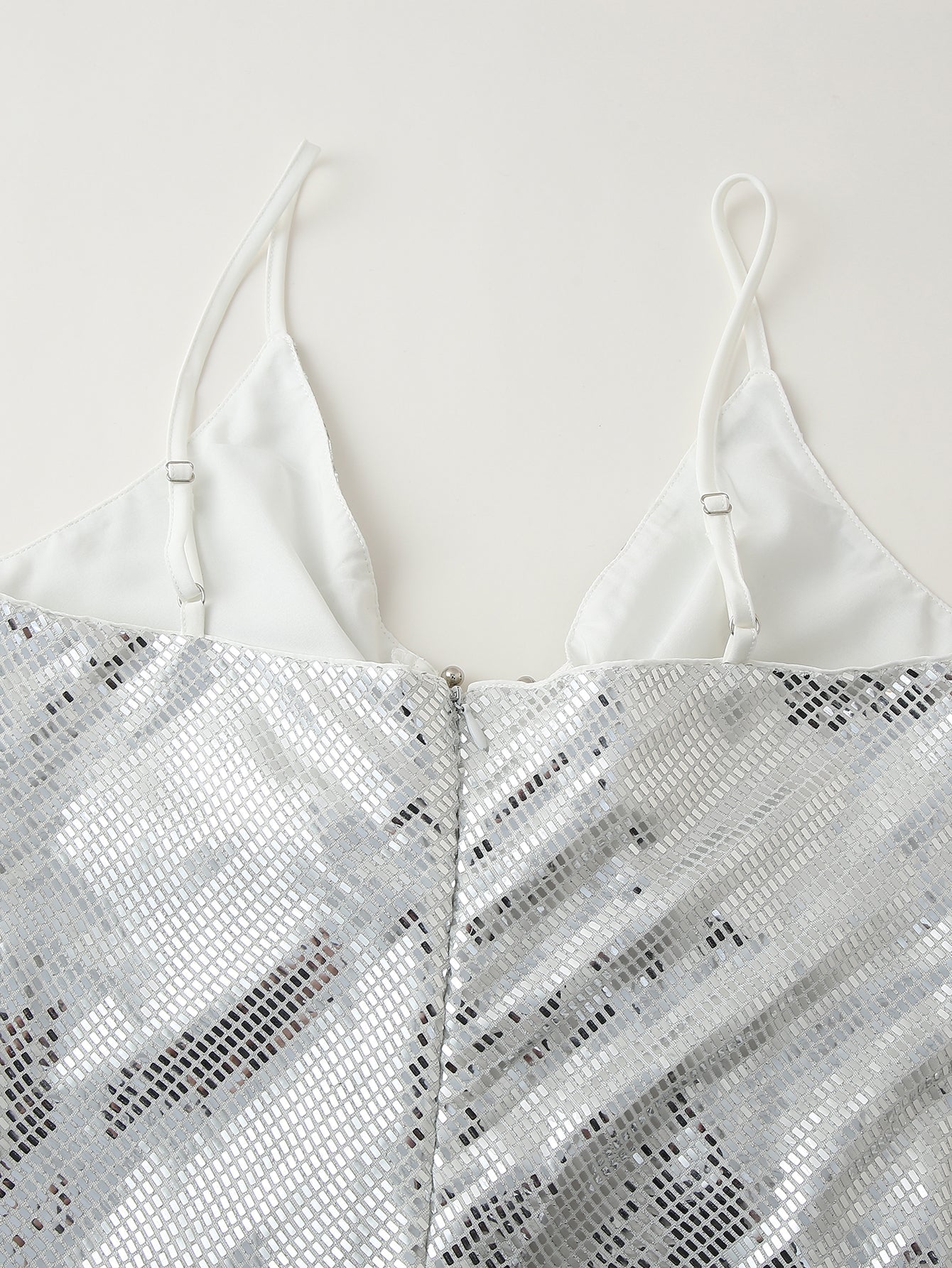 Women Clothing Sequined Long Hollow Cutout Decorative Suspender