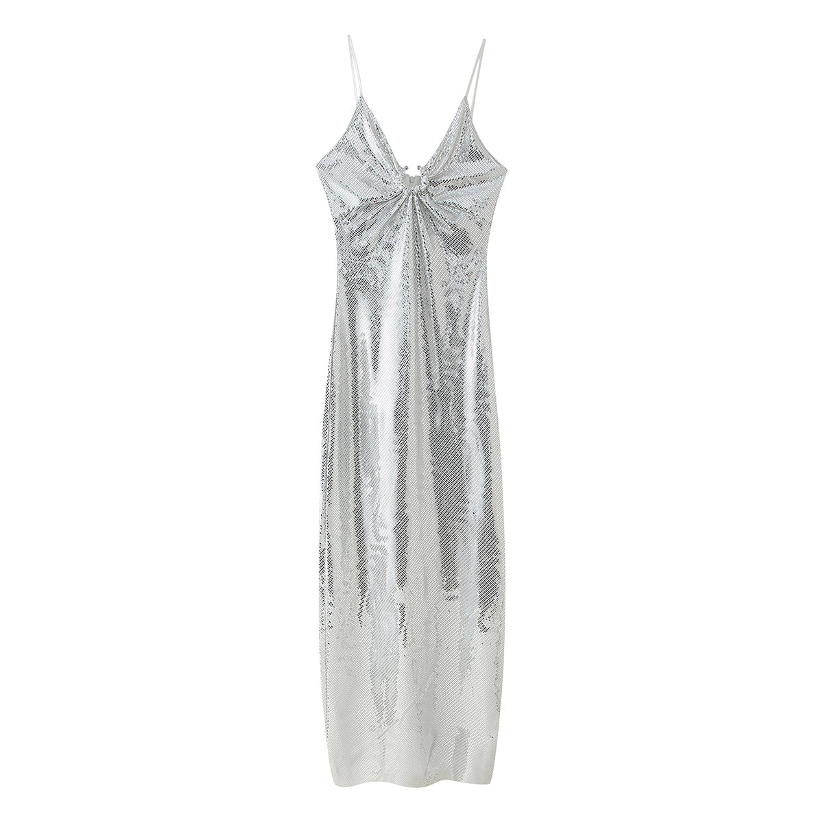 Women Clothing Sequined Long Hollow Cutout Decorative Suspender