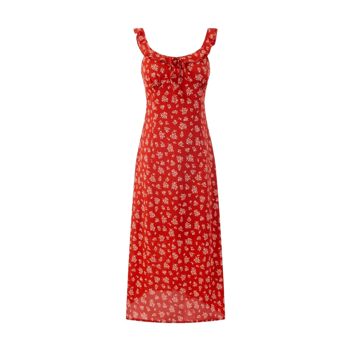 Seaside Vacation Elegant Floral Suspender Dress Spring Small Printed Dress