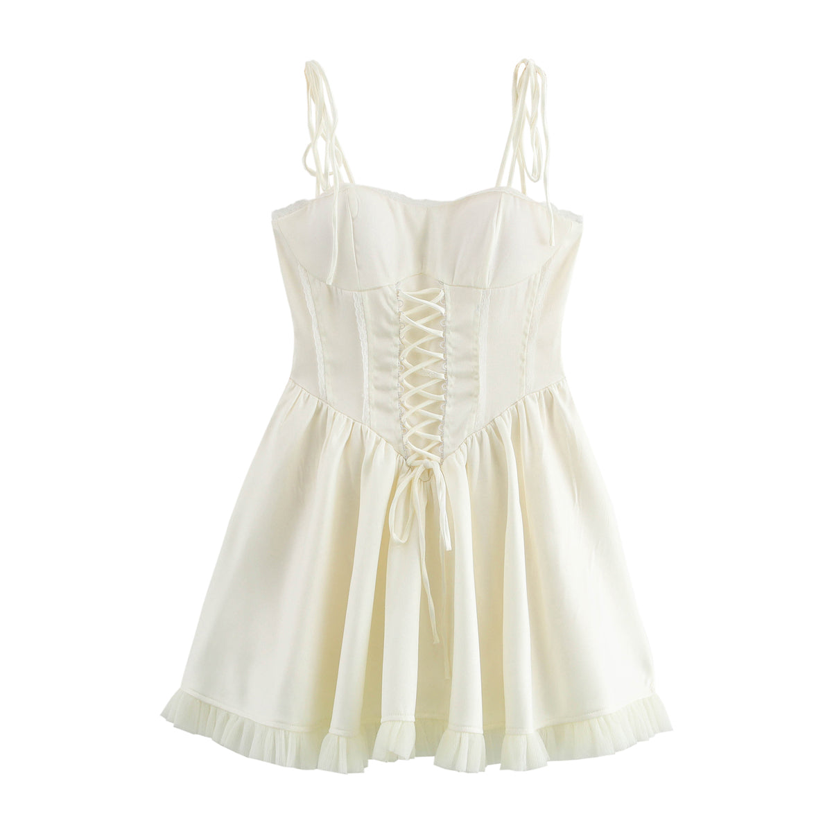 Lace up Design Splicing Sling Dress