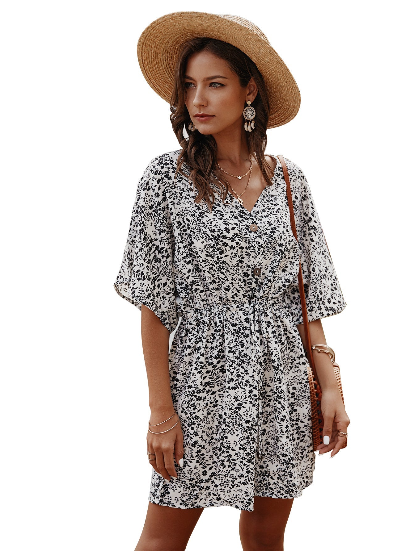 Women Clothing Designer Dress Spring Summer Small Floral
