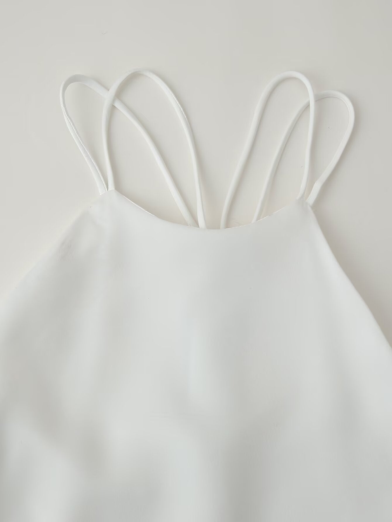 Women Clothing Products Back Decorative Satin Sling Dress