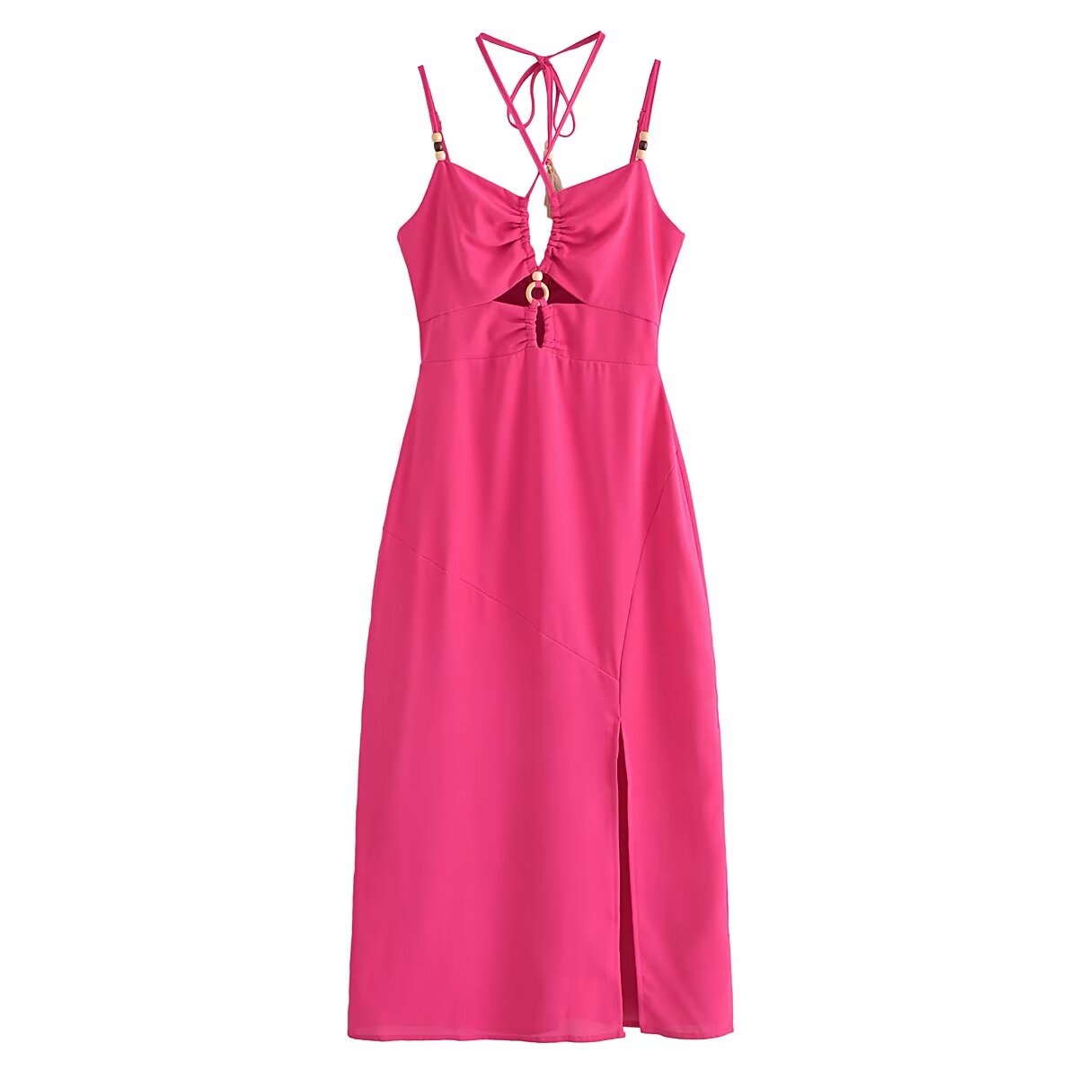 Summer Women Clothing Halter Chest Hollow Out Cutout Tube Top Dress