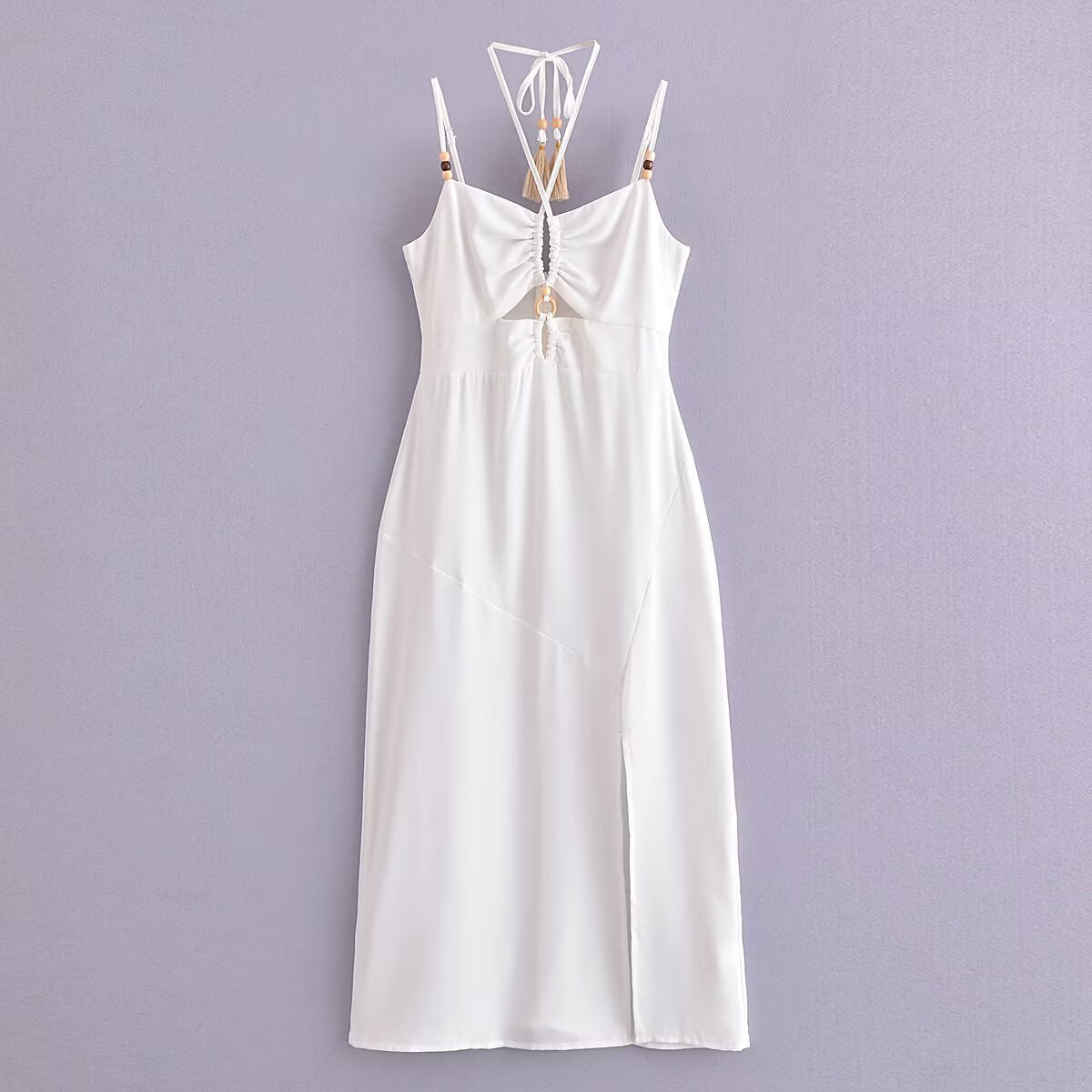 Summer Women Clothing Halter Chest Hollow Out Cutout Tube Top Dress