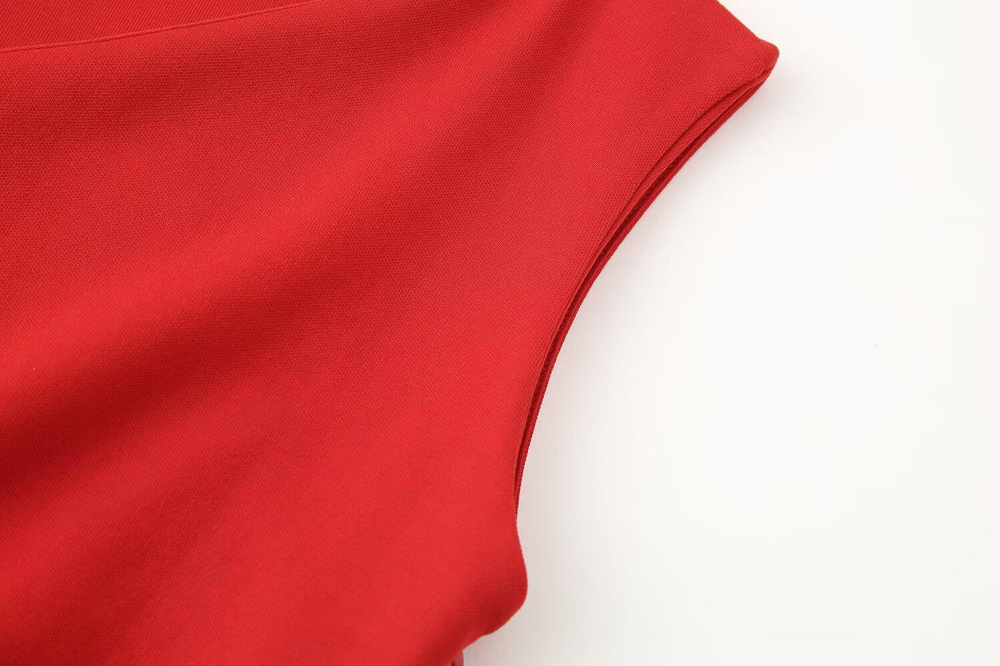 Women Clothing Spring Summer Casual Pleated Decoration Short Dress