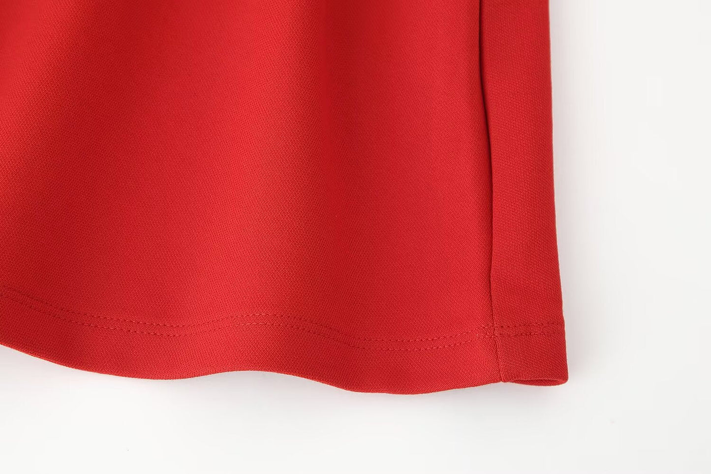 Women Clothing Spring Summer Casual Pleated Decoration Short Dress