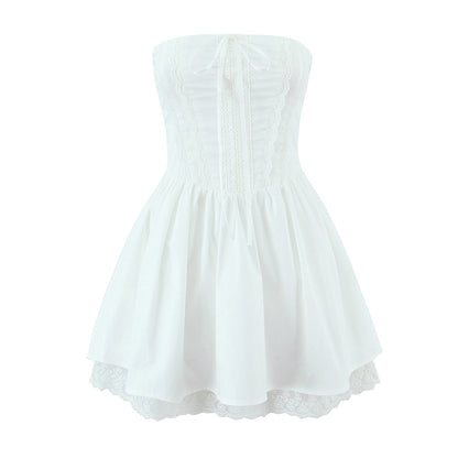 Women Clothing Cotton Embroidered Strap Dress