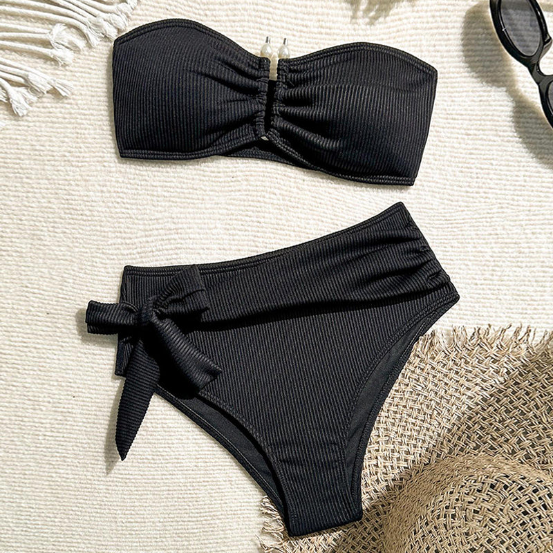 Swimwear Women Flat Bikini Sexy Split High Waist Beach Bikini Swimsuit