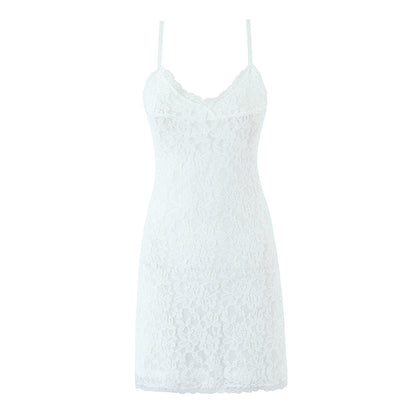 Women Summer Sexy V neck Slim Strap High Waist Dress
