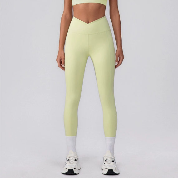 Seamless Quick Drying Yoga Pants Women V Arc Peach Sports Pants High Waist Hip Lift Fitness Trousers