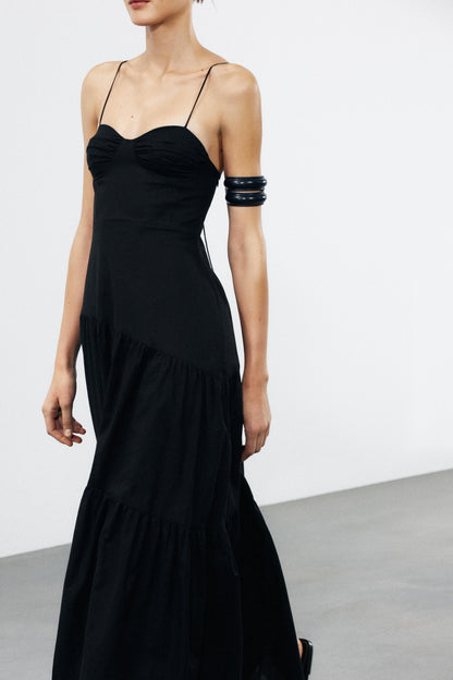 Womenswear Spring Slim Fit Skinny Shoulder Strap Backless Sling Bra Dress