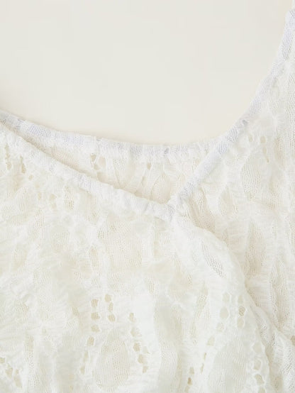 Spring Women Clothing French Design Lace Laminated Decoration Dress