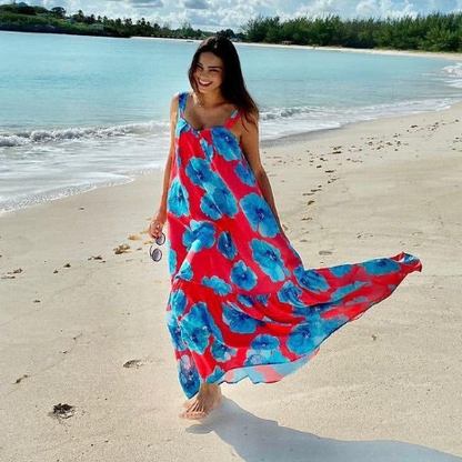 Summer Women Clothing Dress Bohemian Printed Sleeveless Cami Dress