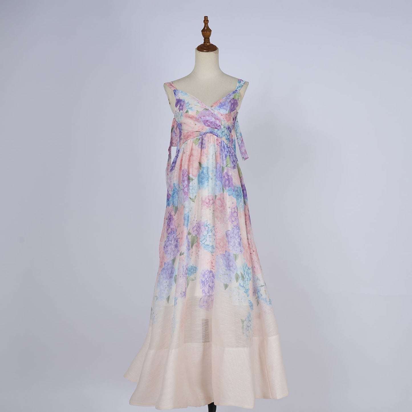 Lady Sweet Bow Tie Strap Sleeveless Halter Dress In Mid Length