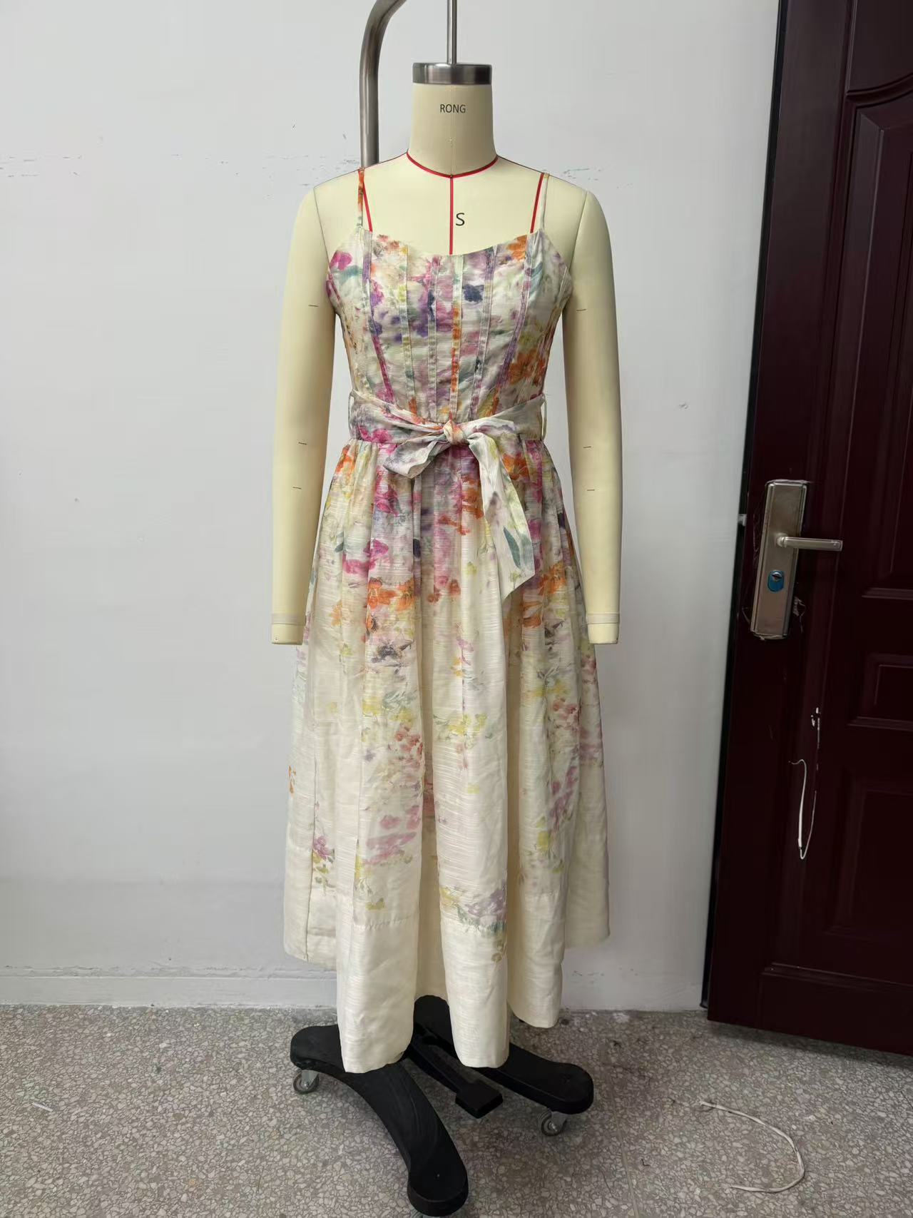 Summer Women Clothing Special Interest Positioning Printing Organza Sling Dress