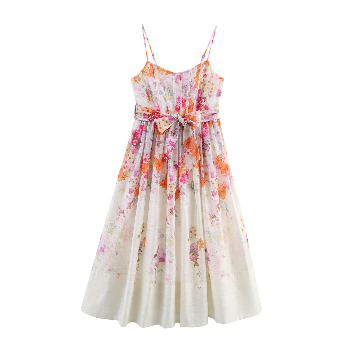 Summer Women Clothing Special Interest Positioning Printing Organza Sling Dress