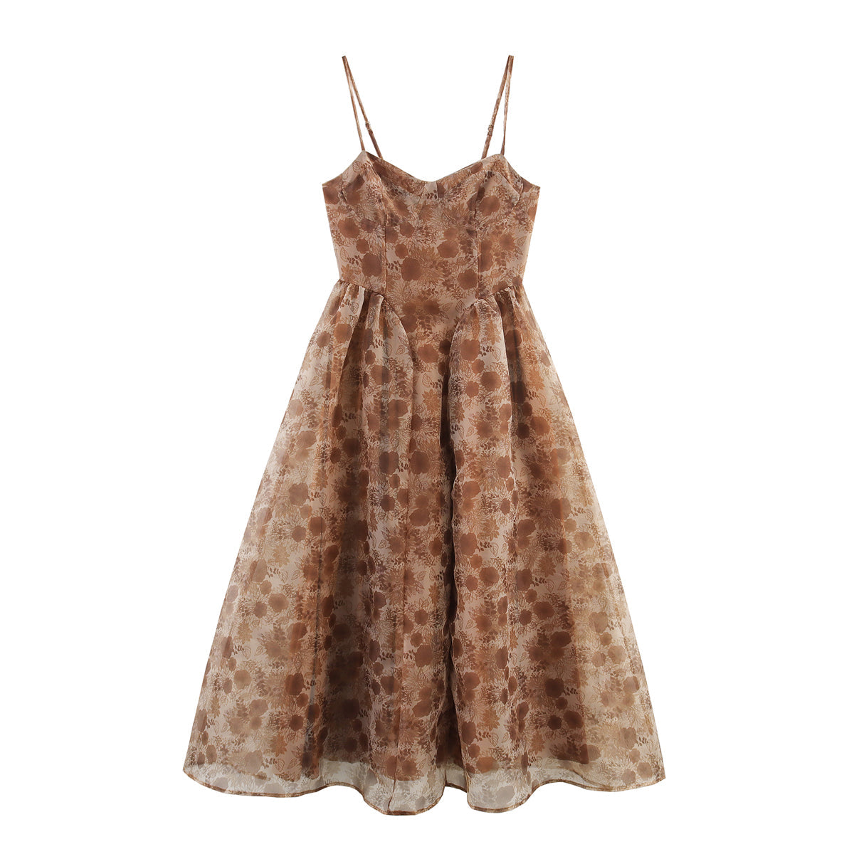 Summer Bohemian Slim Fit Slimming Organza Large Swing Sling Dress