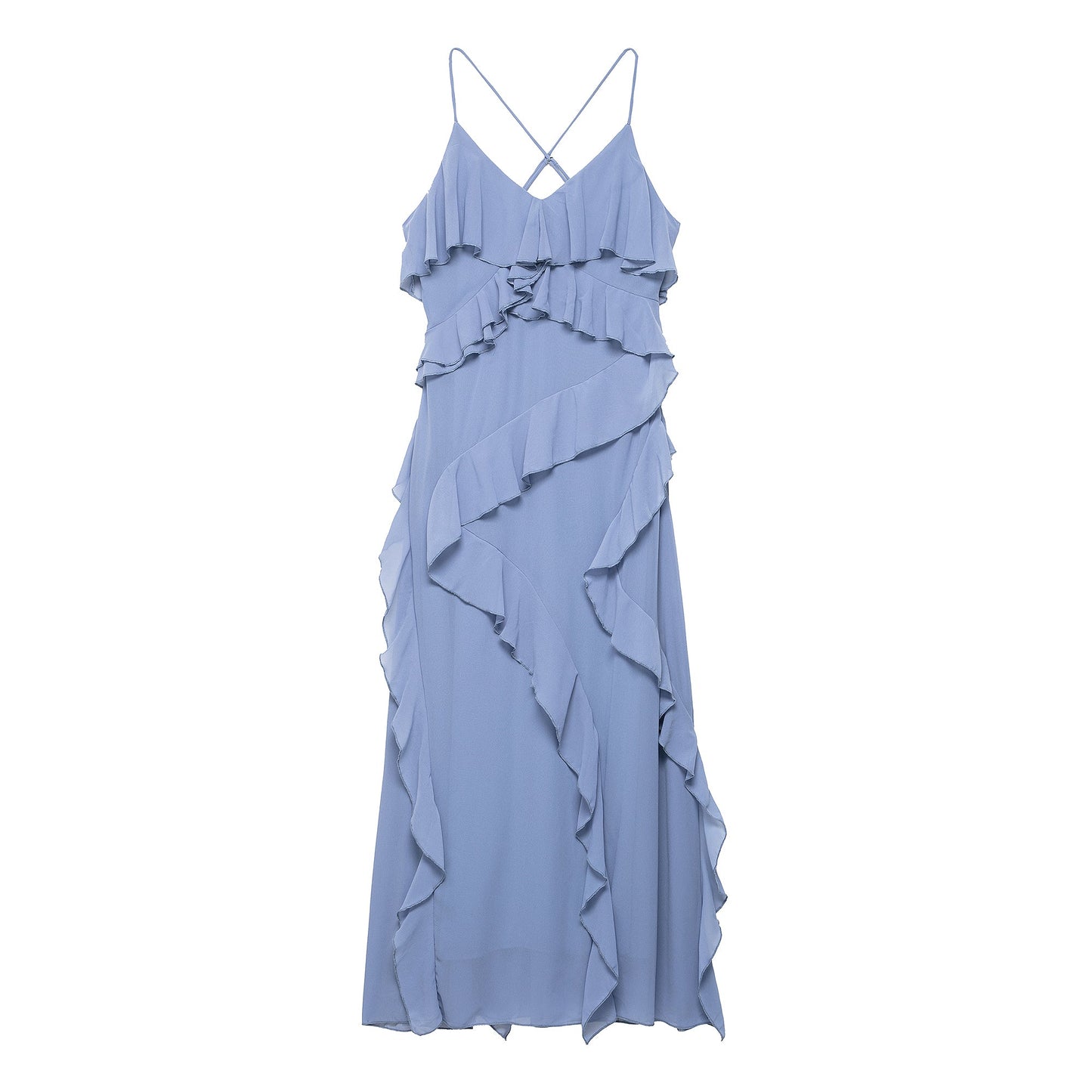 Women Laminated Decoration Sling Dress