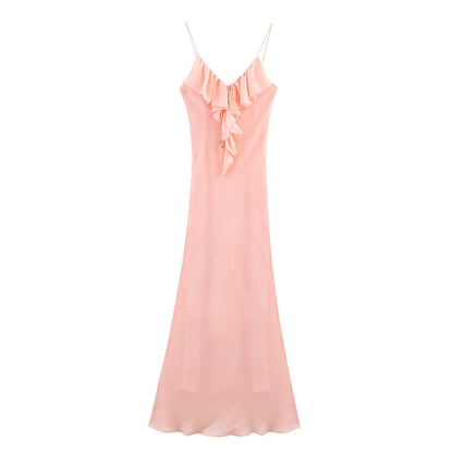 Summer Women Clothing Laminated Decoration Underwear Midi Dress Women