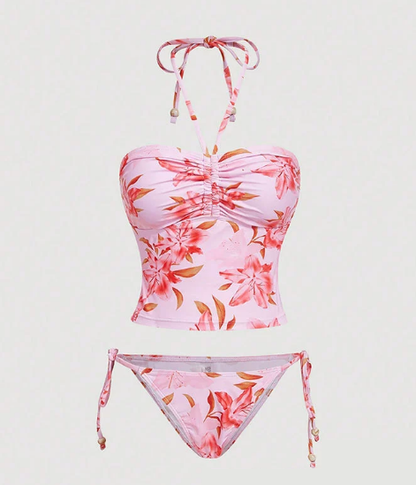 Trend Swimsuit Sexy Split Sexy Apron Slim Slimming Women Short Strap Swimsuit
